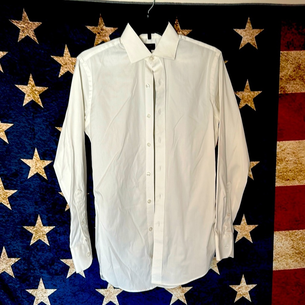 J.Crew  white dress shirt. Size 14/32 slim fit